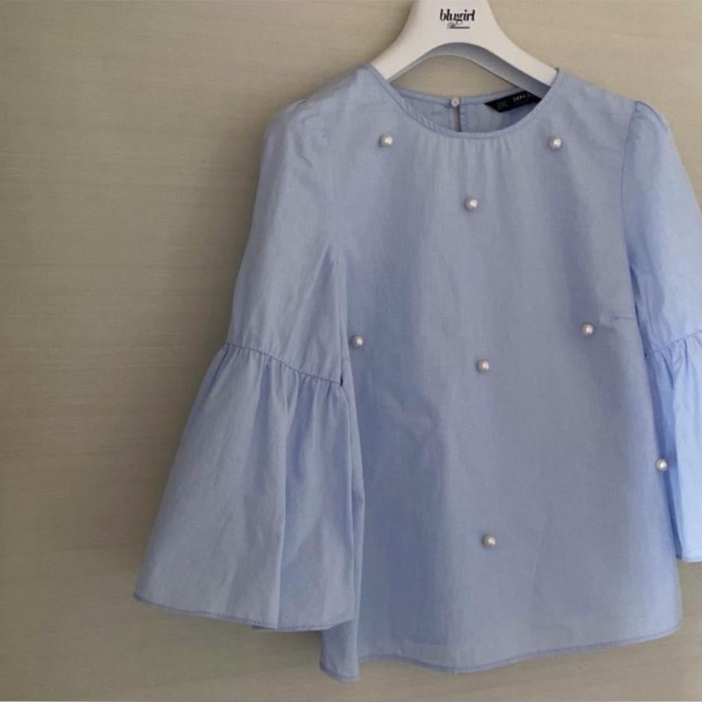 Zara Blouse in light blue